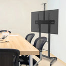 Large Screen Telescopic Extra Heavy Duty Steel TV Stand Cart - SH 666TB (Fits Most 60″ ~ 100″ Screen, Weight Capacity 100kg) - TUZZUT Qatar Online Shopping