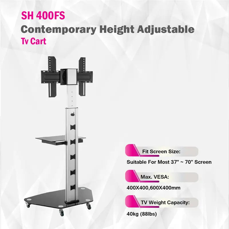 Contemporary Height Adjustable Tv Stand - SH 400FS (For Most 37 Contemporary Height Adjustable Tv Stand - SH 400FS (For Most 37