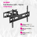 Dual Arm Full Motion LED / Curve TV Wall Mount - SH 800P (Fits Most 37" ~ 82" Screen, Max. VESA: 600X400mm, Capacity 40kg) - Tuzzut.com Qatar Online Shopping