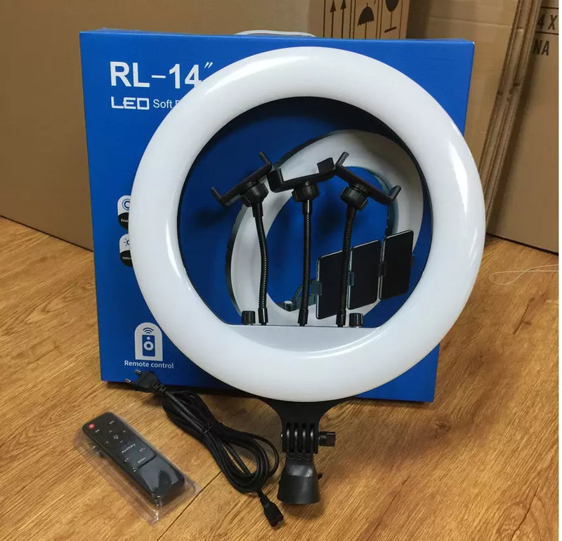 Selfie Ring Light RL-14" with Light Stand, Color Filter, Phone Holder for Makeup, YouTube, TikTok, Camera/Phone Video Shooting