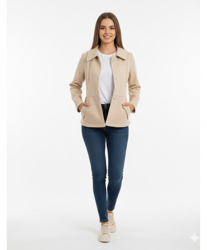 Cropped Jacket 58720 - TUZZUT Qatar Online Shopping