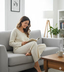 Knitted Sweater High Waist Casual Wide Leg Pant Suits Set 56637 - TUZZUT Qatar Online Shopping