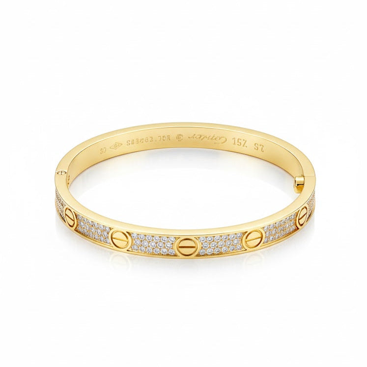 Women's Luxury Diamond Gold Color Bangles M41745