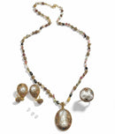 3 In One High Quality Earring Set Earrings Necklace Ring 632682 - TUZZUT Qatar Online Shopping