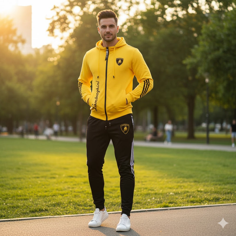 Brand Printed Men's 2 Piece Set Sportswear S4810512 - TUZZUT Qatar Online Shopping