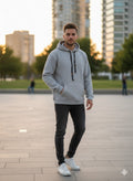 Men's Stylish Casual Long-sleeved Hoodie LH1262 - TUZZUT Qatar Online Shopping