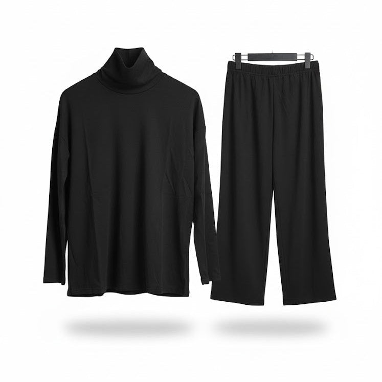 Womens 2pcs Loose Black Set For Womens S4785142