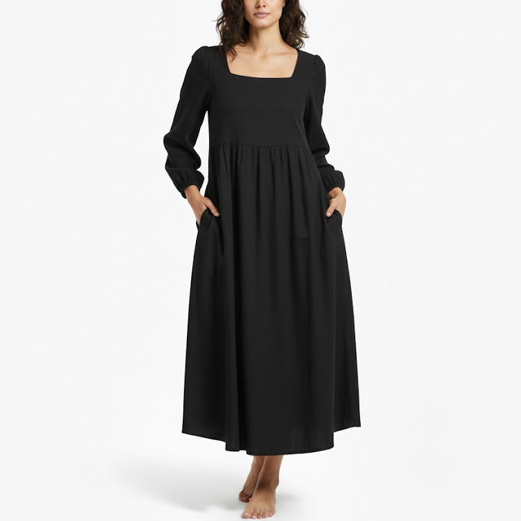 Women's New Fashion Long Trending Dress M 6090745 - TUZZUT Qatar Online Shopping