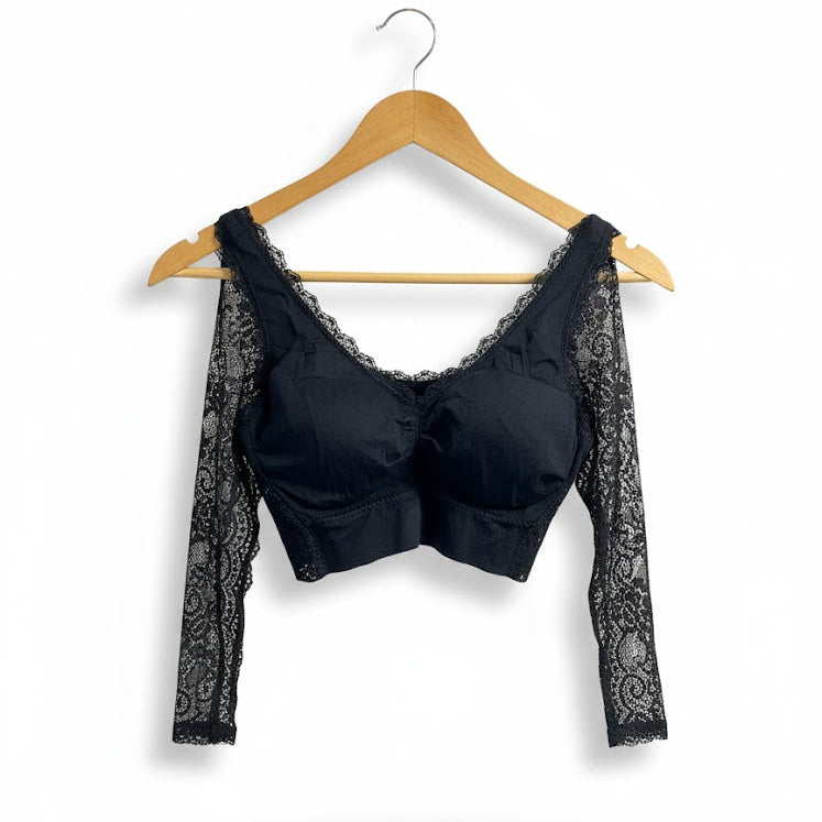 Women's Sleaveles Lace Bra Soft Cups Blouse  B-252033 - TUZZUT Qatar Online Shopping