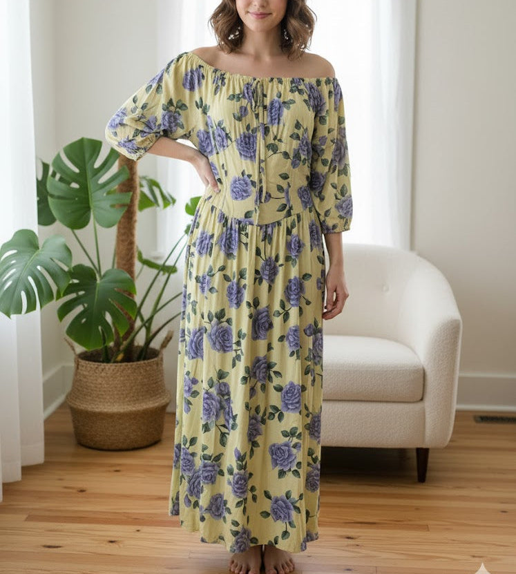 Women's Stylish Flowy Maxi Dresses XL S5115624 - TUZZUT Qatar Online Shopping