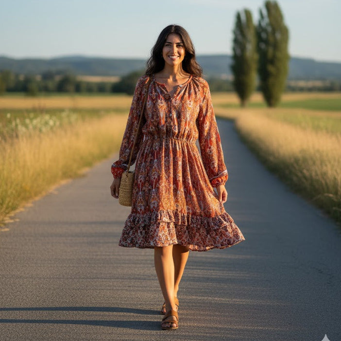 Elegant Coloures Printed Dresses for Women S 6111485 - TUZZUT Qatar Online Shopping