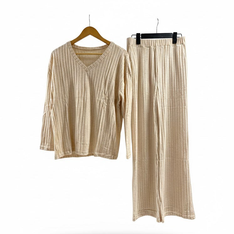 Women Fashion Ribbed Knit 2Pcs Set 78216 Women Fashion Ribbed Knit 2Pcs Set 78216