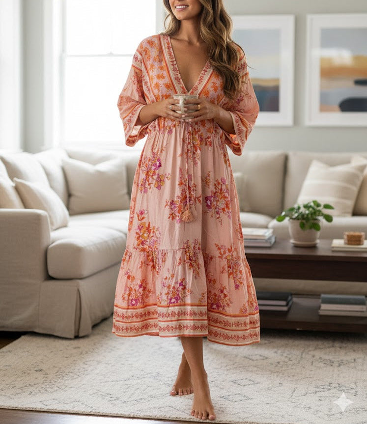 Women's  Loose Strap Summer Sleeping Dress L 6110891 - TUZZUT Qatar Online Shopping