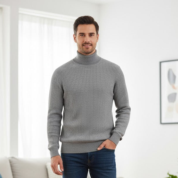 Mens Winter Grey New Stylish Sweater 4275360 - TUZZUT Qatar Online Shopping