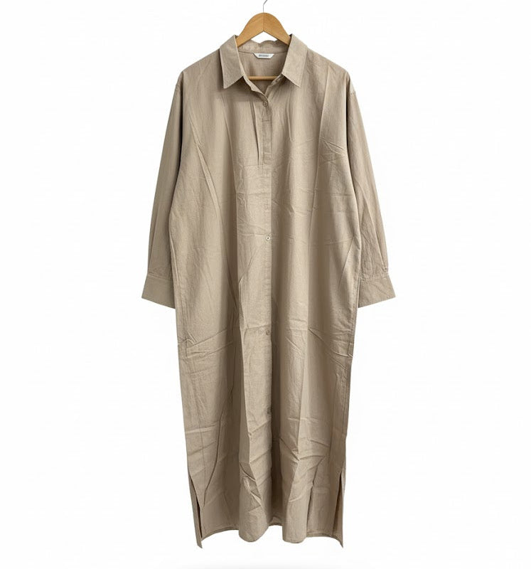 Women's maxi-length garment crafted from a luxurious satin or silk-like fabric XL 03201470 - TUZZUT Qatar Online Shopping