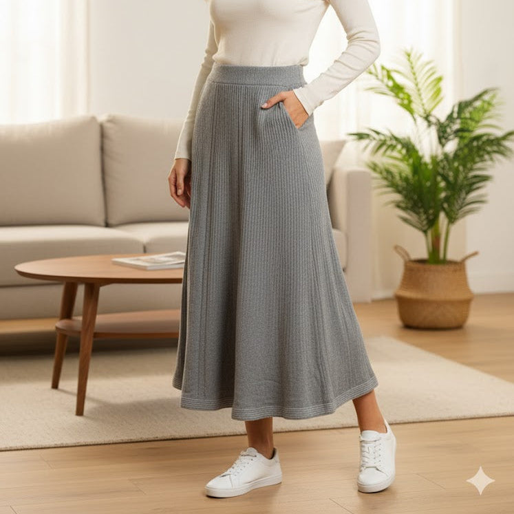 Women's Autumn and Winter Sweater Half Skirt 45297 Women's Autumn and Winter Sweater Half Skirt 45297