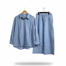 Women's Stylish 2pc Blue Outfit Dress 51548700 - TUZZUT Qatar Online Shopping