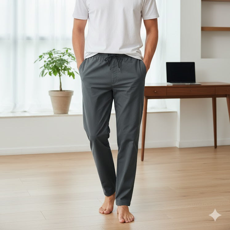 Mens New Stylish Grey Fashion Track Pant 4103014 - TUZZUT Qatar Online Shopping