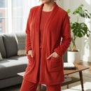 Stylish Women's Night Pleated Pocket Dress 2pc B-165261 - TUZZUT Qatar Online Shopping