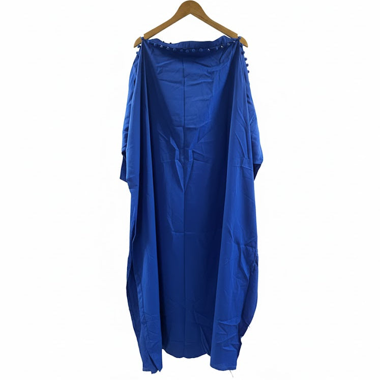 New Stylish Ocean Blue Off-Shoulder Caftan for Ultimate Summer Comfort B1595530