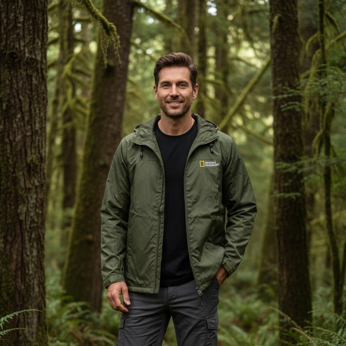 Mens National Geographic Adventure Jacket - Olive Green (Size L) 49887410 Mens National Geographic Adventure Jacket - Olive Green (Size L) 49887410