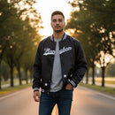 Mens Essential Black and White College Style Jacket for Any Season Size-L 266103 - TUZZUT Qatar Online Shopping