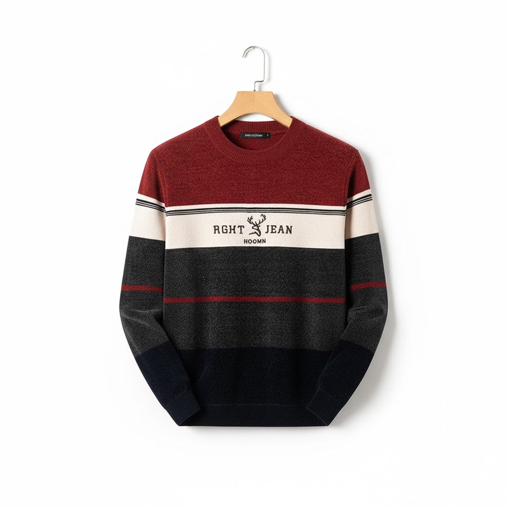 Long Sleeve Winter Men's Thick Sweater Red 173546 Long Sleeve Winter Men's Thick Sweater Red 173546