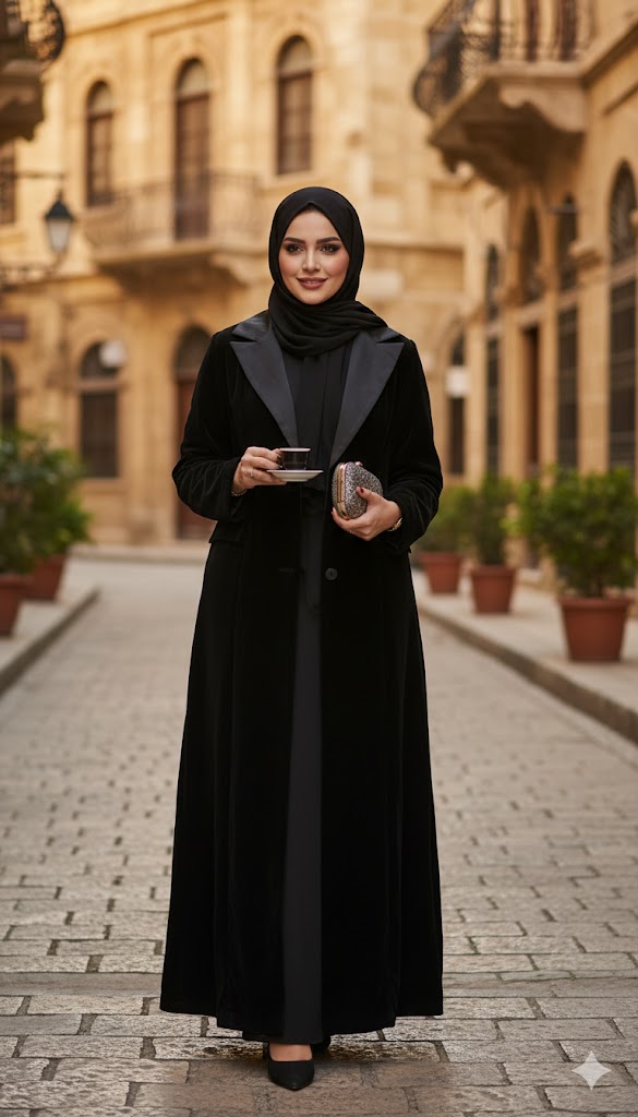 Casual Long Overcoat Abaya Trench Coat 175114