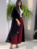 Casual Long Overcoat Abaya Trench Coat 175114 - TUZZUT Qatar Online Shopping