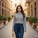 Women's Twisted Knitted Sweater Cardigan ST85 - TUZZUT Qatar Online Shopping