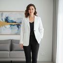 Women's New White Jacket blazer 33009 - TUZZUT Qatar Online Shopping