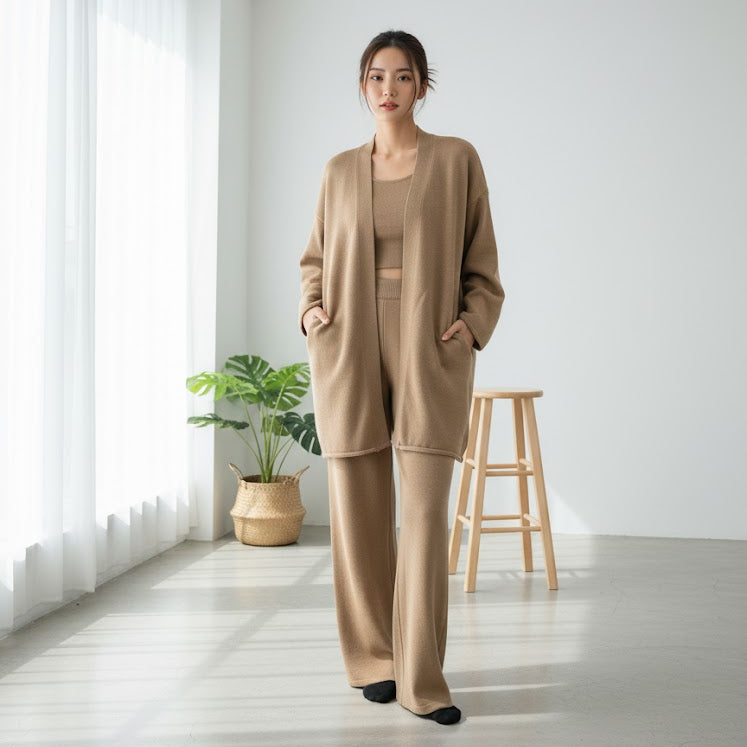 Women's Winter Luxury Loungewear Redefined Celine's Black Co-ord M 512789 - TUZZUT Qatar Online Shopping