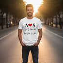 Men's New Love Design White T-shirt S4540247 - TUZZUT Qatar Online Shopping