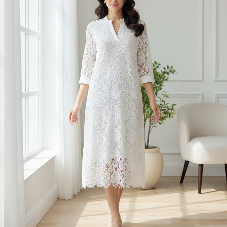 Women's Chic & Refine Your New Go To Lace Midi Dress B-394494 - TUZZUT Qatar Online Shopping