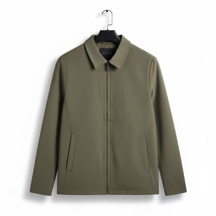 Men's New Versatile Khaki Green Casual Jacket M B-371704