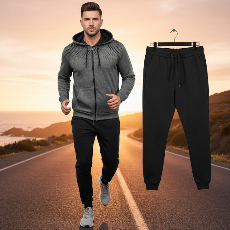 Men's 2pc Full Sleeve Jogging T-Shirt Pants Sets 65870014 - TUZZUT Qatar Online Shopping