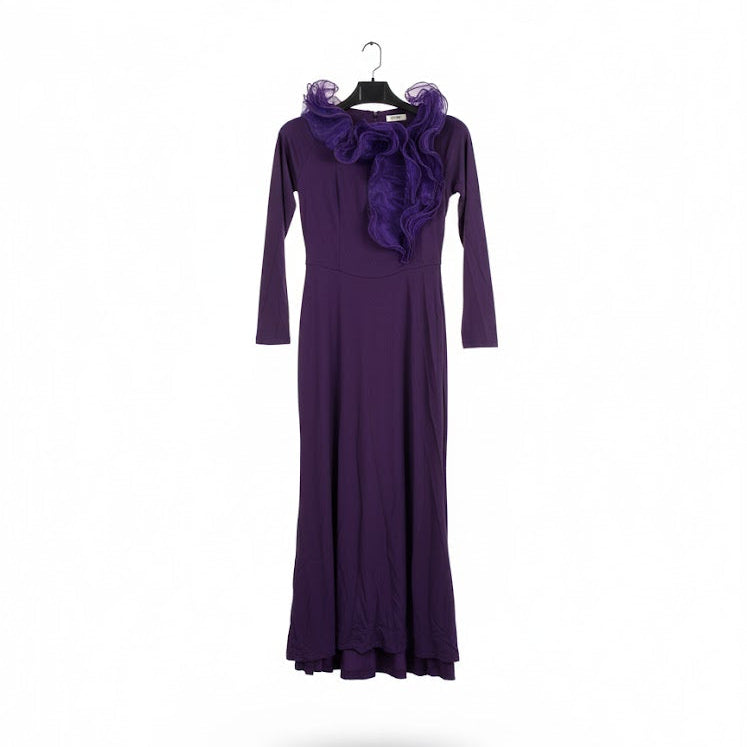 Women's Long Dress  Purple Color B-8406 - TUZZUT Qatar Online Shopping