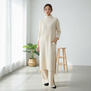 Women's Long Trending Biege Dress M 542698 - TUZZUT Qatar Online Shopping