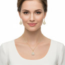 Women's Diamond Necklace Earrings Set B-338664 - TUZZUT Qatar Online Shopping