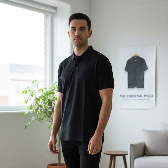 Men's Black Half Sleeve T-shirt T6629 Men's Black Half Sleeve T-shirt T6629