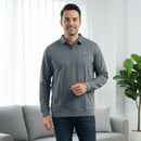 Men's brown sweater vest layered over a plaid long-sleeve shirt T751010 - TUZZUT Qatar Online Shopping