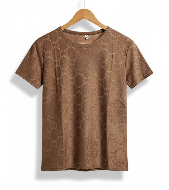 Men's T-shirt has a bold, high-fashion look with the monogram B-2588