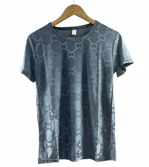 Men's T-shirt has a bold, high-fashion look with the monogram  B-2588 - TUZZUT Qatar Online Shopping
