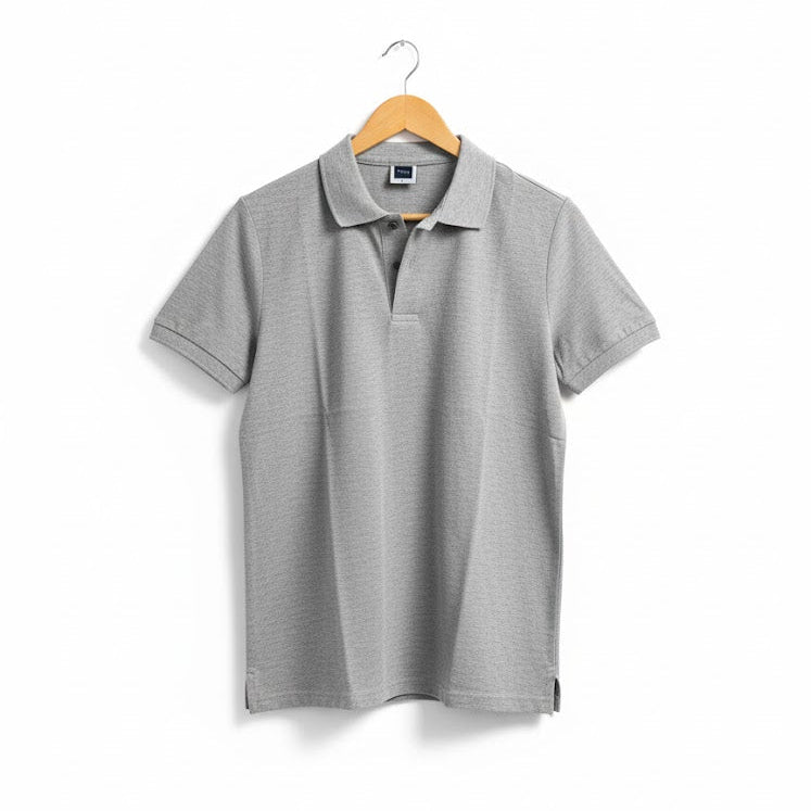 Men's classic and versatile light gray tshirt 5623210 - TUZZUT Qatar Online Shopping