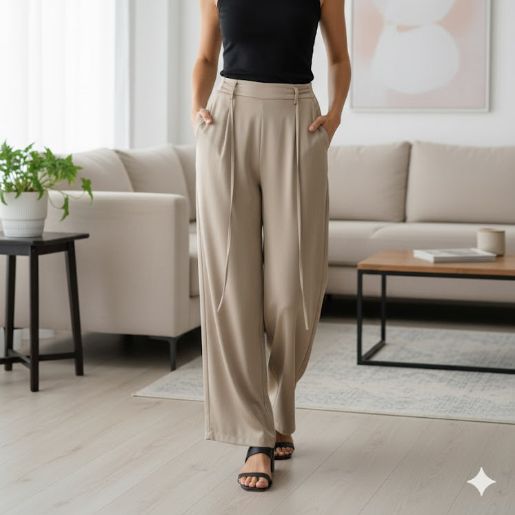 Women's Silky Soft Palazzo Pant B-395940 - TUZZUT Qatar Online Shopping