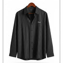 Men's black pinstripe button-down shirt 2XL B-03204 - TUZZUT Qatar Online Shopping