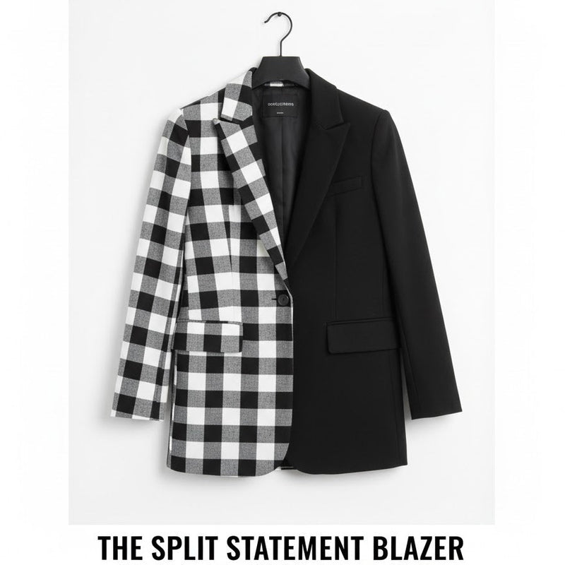 Women's Half & Half Blazer J42187 - TUZZUT Qatar Online Shopping