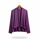 Women's Rich Purple Satin Wrap Blouse S 998210 - TUZZUT Qatar Online Shopping