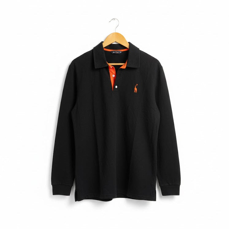 Men's long-sleeve with a vibrant orange contrast 4527010 - TUZZUT Qatar Online Shopping