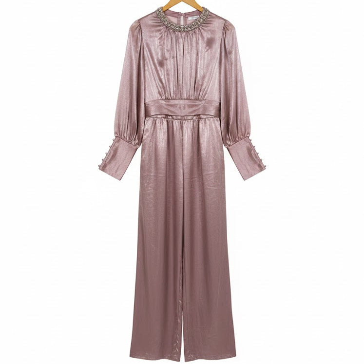 Women’s Shimmer & Pearl Jumpsuit B-8691 - TUZZUT Qatar Online Shopping